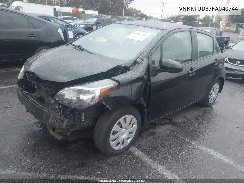VNKKTUD37FA040744 2015 Toyota Yaris L
