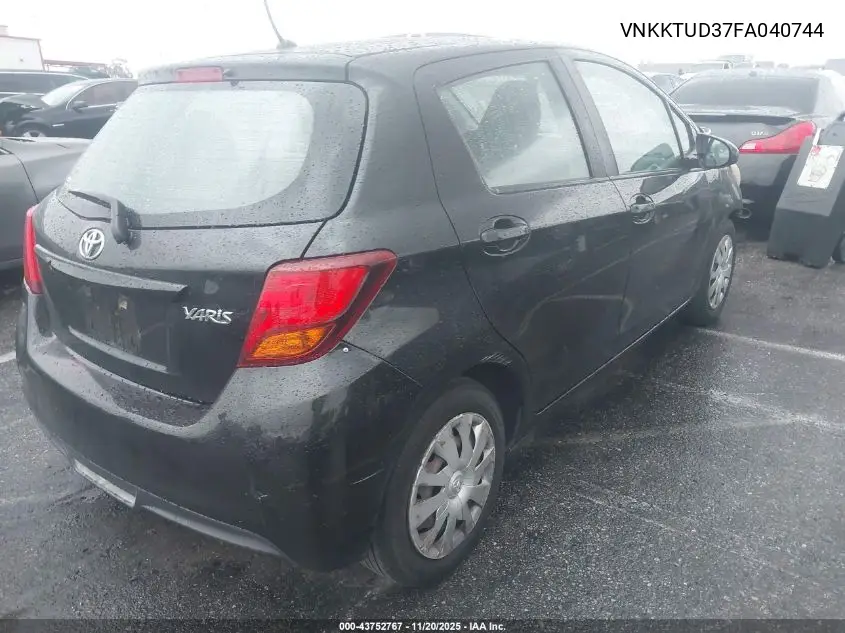 VNKKTUD37FA040744 2015 Toyota Yaris L