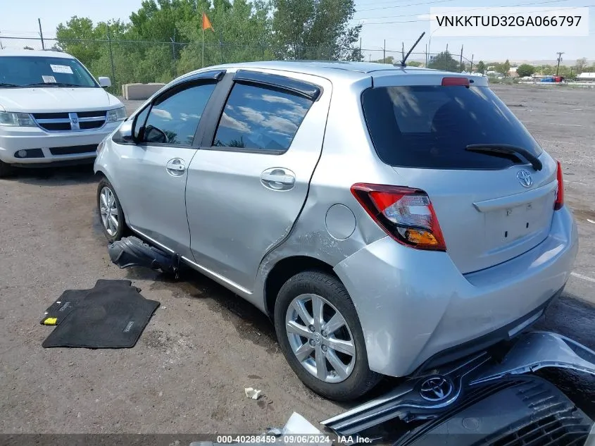 2016 Toyota Yaris Le VIN: VNKKTUD32GA066797 Lot: 40288459