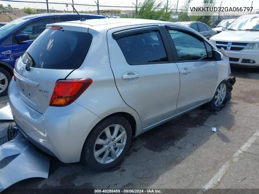 2016 Toyota Yaris Le VIN: VNKKTUD32GA066797 Lot: 40288459