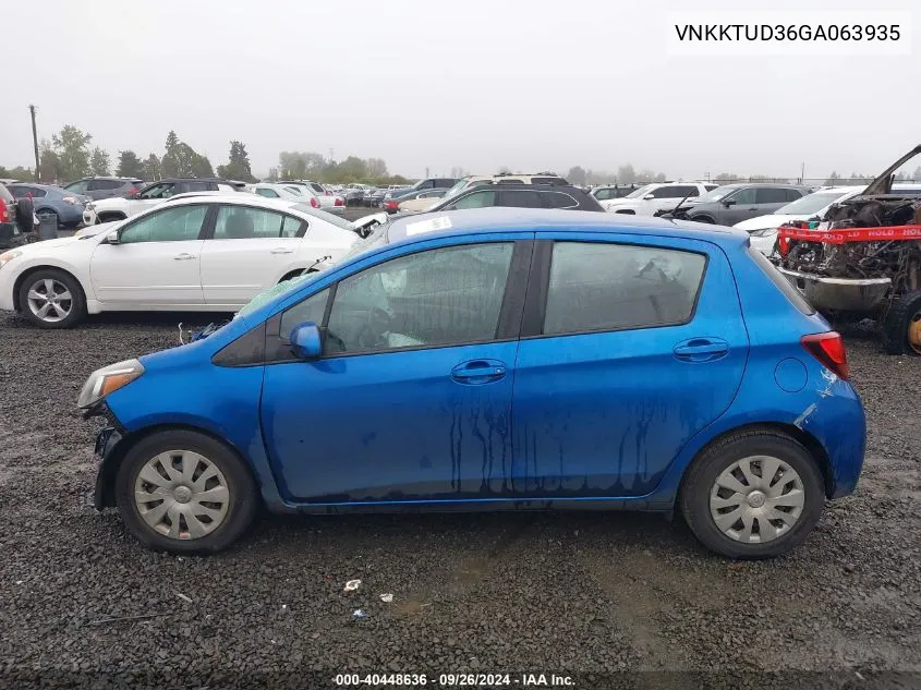 VNKKTUD36GA063935 2016 Toyota Yaris L/Le/Se