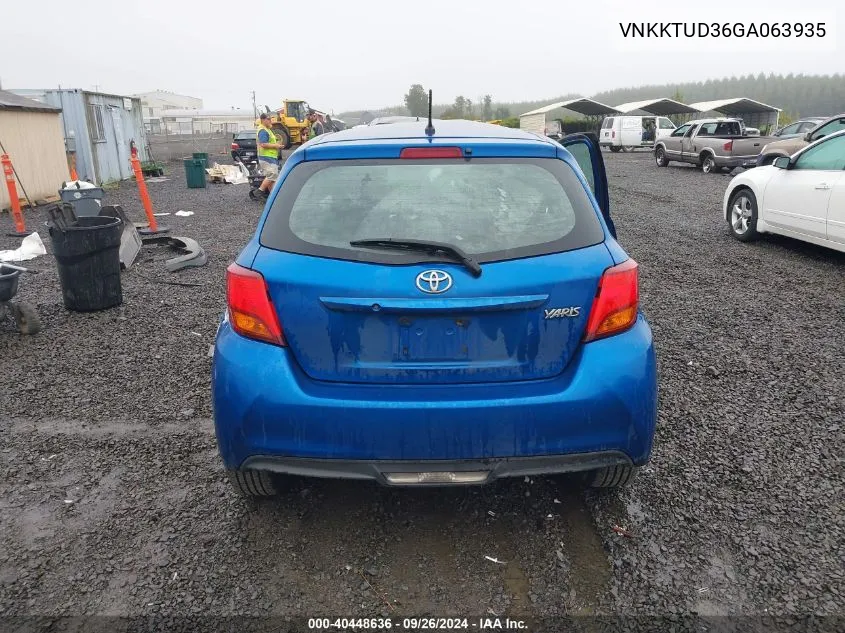 VNKKTUD36GA063935 2016 Toyota Yaris L/Le/Se