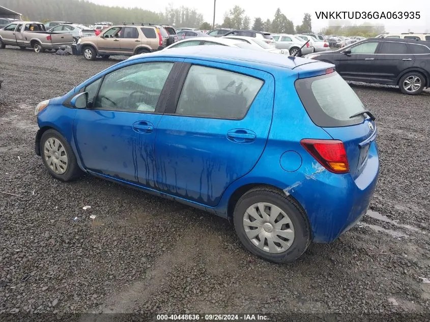 VNKKTUD36GA063935 2016 Toyota Yaris L/Le/Se