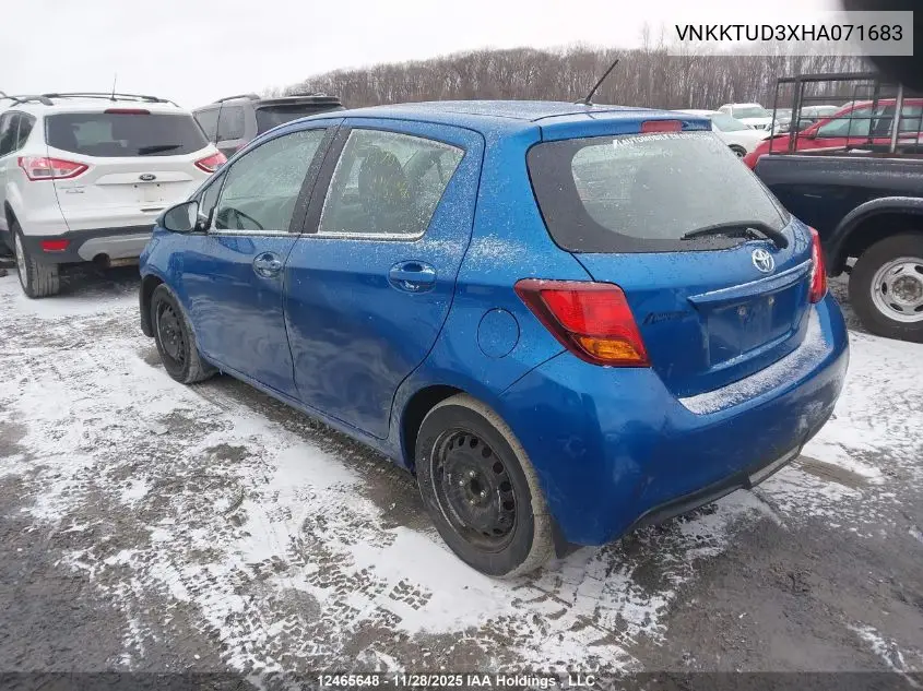 VNKKTUD3XHA071683 2017 Toyota Yaris L/Le/Se