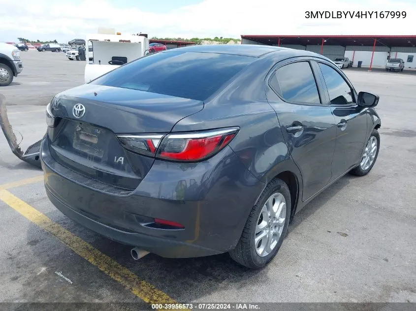 3MYDLBYV4HY167999 2017 Toyota Yaris Ia