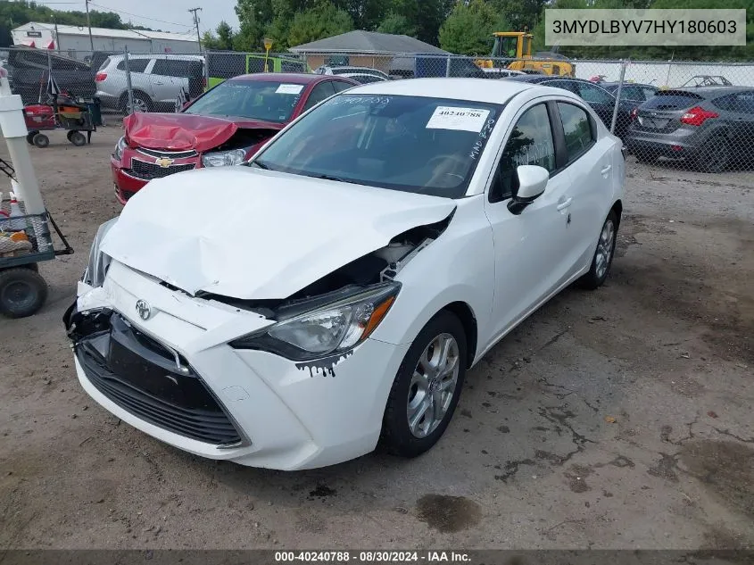 3MYDLBYV7HY180603 2017 Toyota Yaris Ia