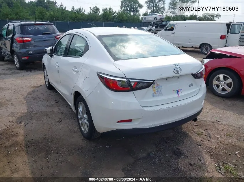 3MYDLBYV7HY180603 2017 Toyota Yaris Ia