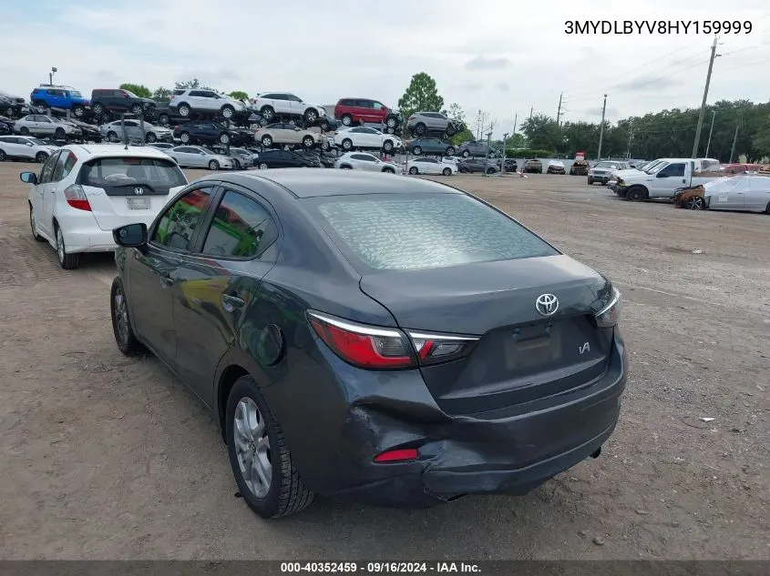 2017 Toyota Yaris Ia VIN: 3MYDLBYV8HY159999 Lot: 40352459