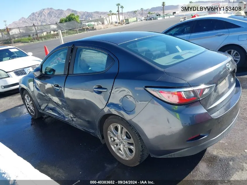 2017 Toyota Yaris Ia VIN: 3MYDLBYV6HY153408 Lot: 40383652