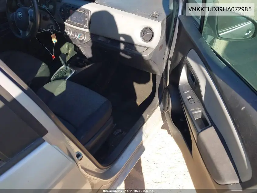 VNKKTUD39HA072985 2017 Toyota Yaris L