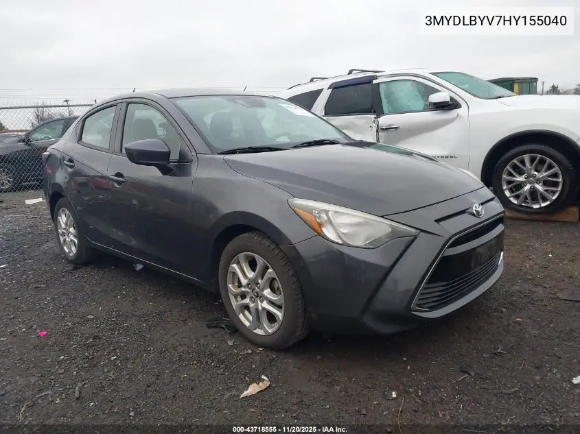 3MYDLBYV7HY155040 2017 Toyota Yaris Ia
