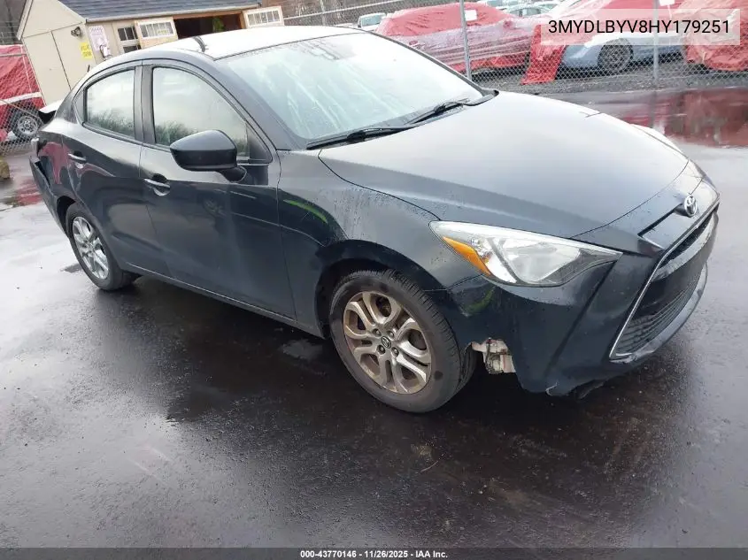 3MYDLBYV8HY179251 2017 Toyota Yaris Ia