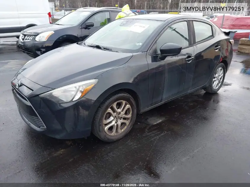 3MYDLBYV8HY179251 2017 Toyota Yaris Ia