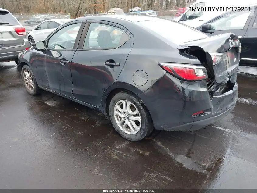 3MYDLBYV8HY179251 2017 Toyota Yaris Ia
