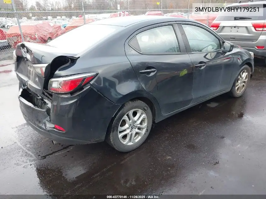 3MYDLBYV8HY179251 2017 Toyota Yaris Ia
