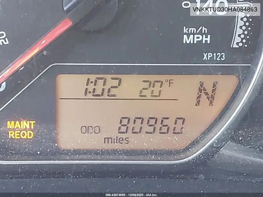 VNKKTUD30HA084863 2017 Toyota Yaris L