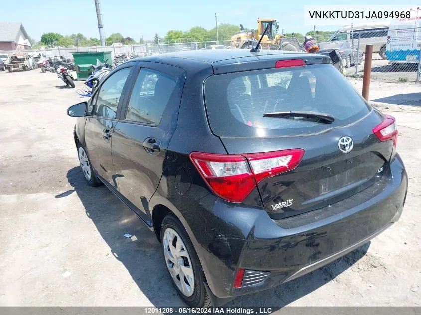 VNKKTUD31JA094968 2018 Toyota Yaris L/Le/Se