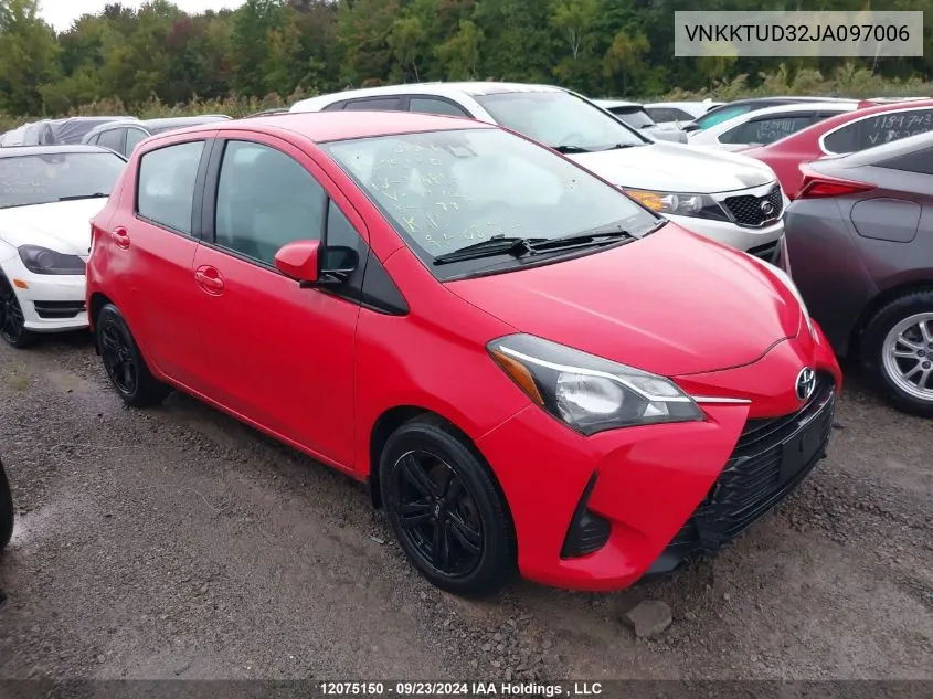 2018 Toyota Yaris L/Le/Se VIN: VNKKTUD32JA097006 Lot: 12075150