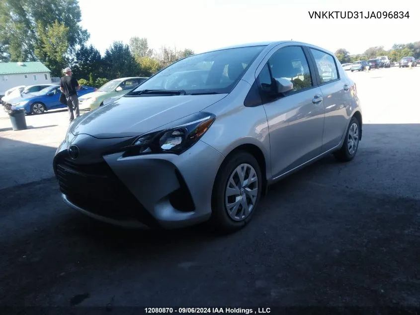 VNKKTUD31JA096834 2018 Toyota Yaris Le