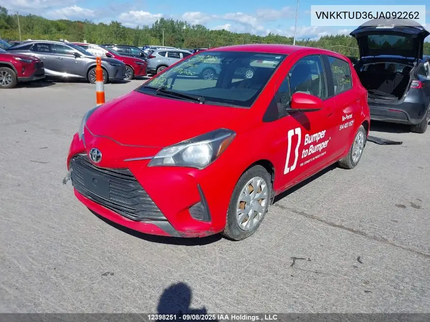 VNKKTUD36JA092262 2018 Toyota Yaris L/Le/Se