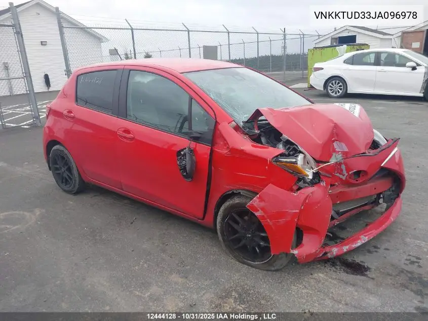 VNKKTUD33JA096978 2018 Toyota Yaris Le