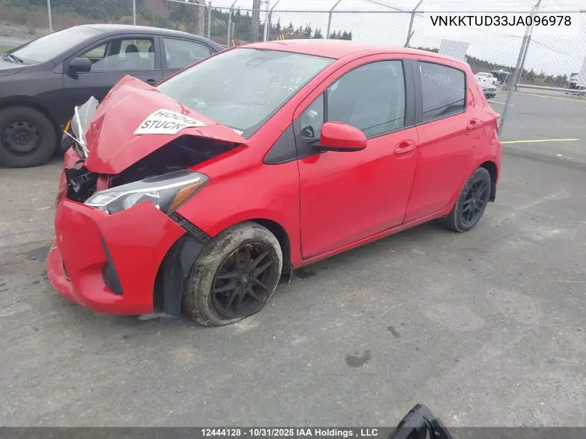 VNKKTUD33JA096978 2018 Toyota Yaris Le
