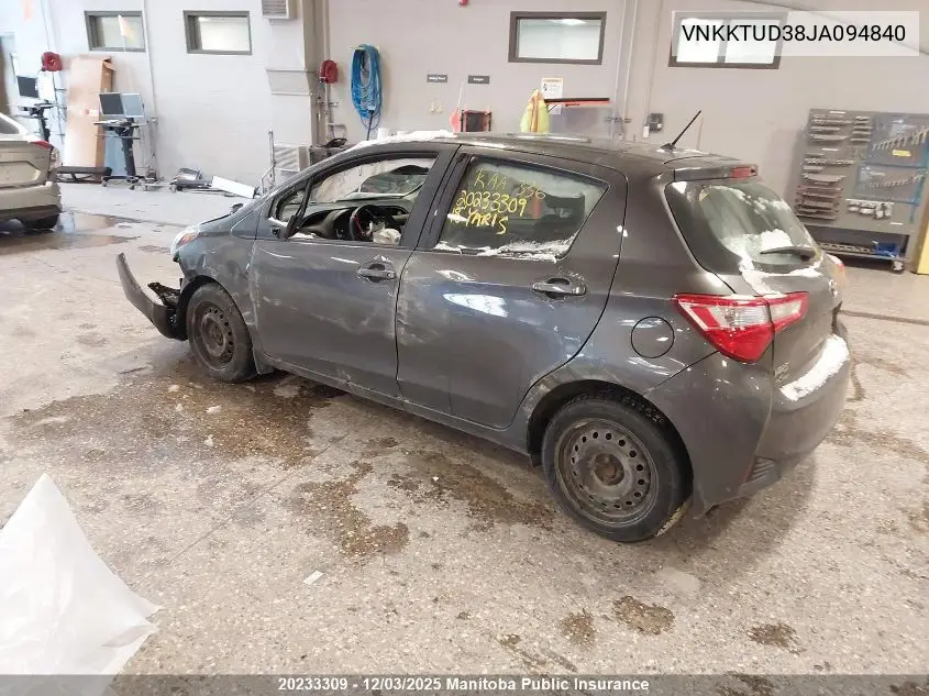 VNKKTUD38JA094840 2018 Toyota Yaris Le