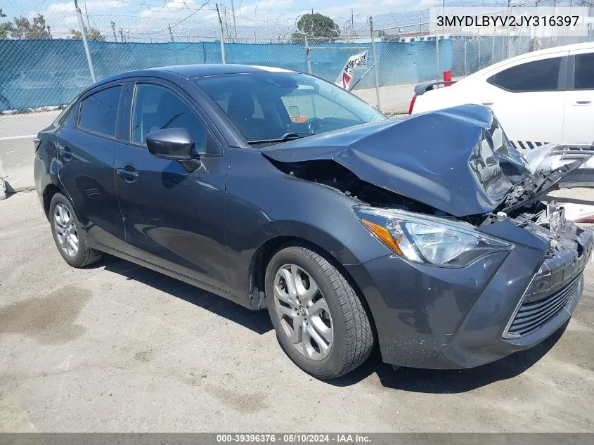 3MYDLBYV2JY316397 2018 Toyota Yaris Ia