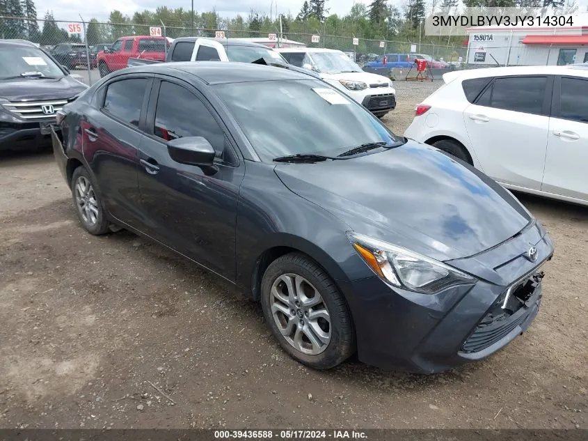 3MYDLBYV3JY314304 2018 Toyota Yaris Ia