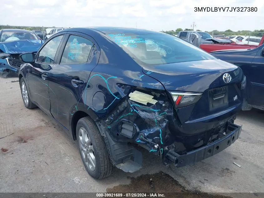 3MYDLBYV7JY327380 2018 Toyota Yaris Ia