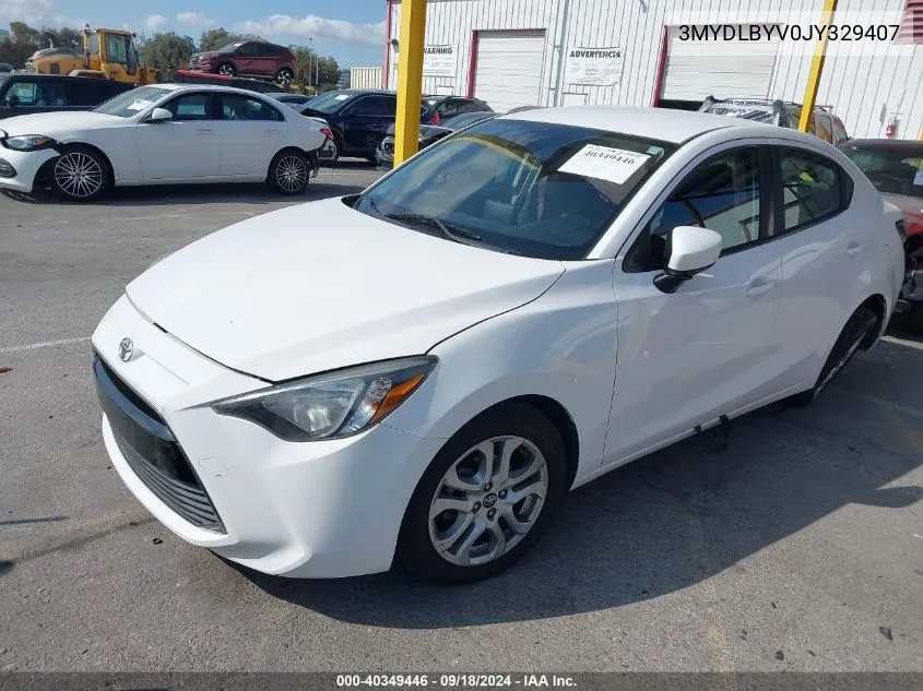 2018 Toyota Yaris Ia VIN: 3MYDLBYV0JY329407 Lot: 40349446