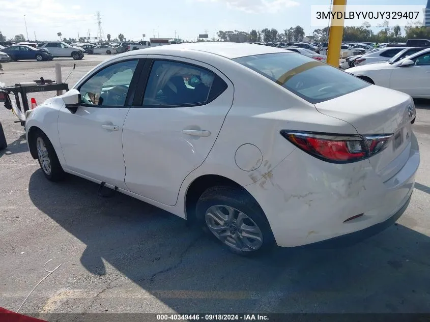 2018 Toyota Yaris Ia VIN: 3MYDLBYV0JY329407 Lot: 40349446