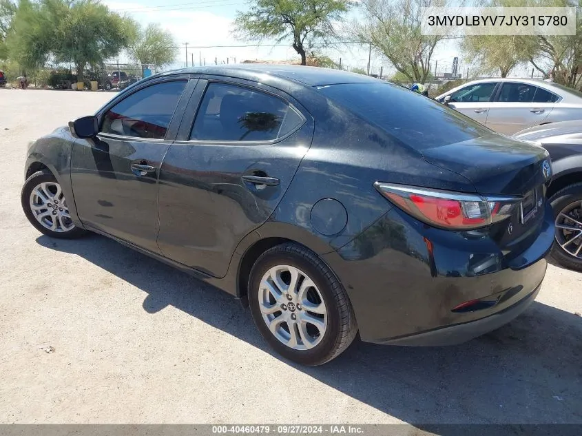 3MYDLBYV7JY315780 2018 Toyota Yaris Ia