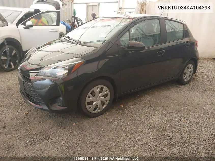 VNKKTUD34KA104393 2019 Toyota Yaris L/Le/Se