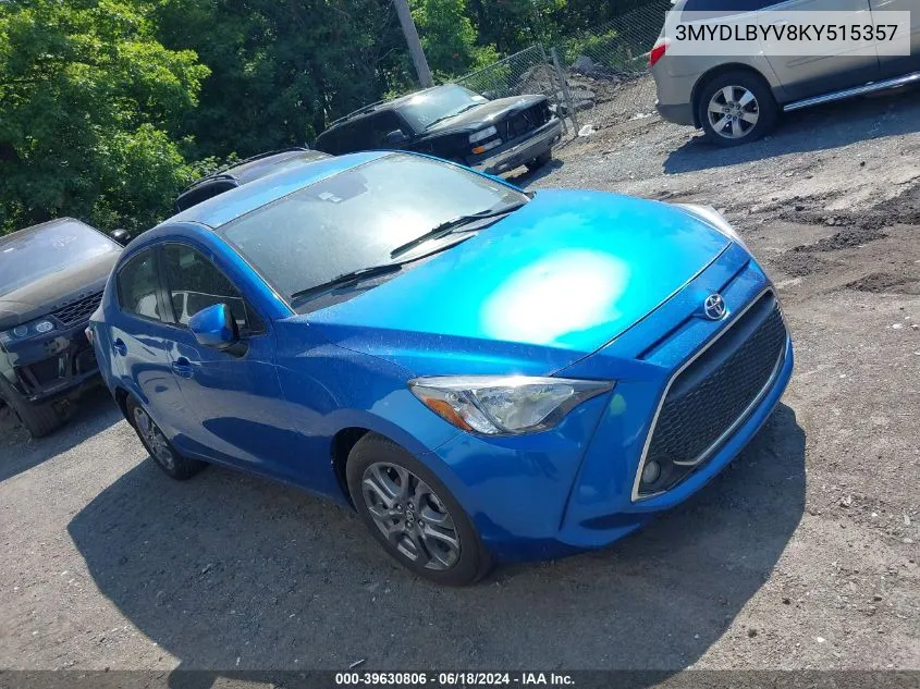 2019 Toyota Yaris Le VIN: 3MYDLBYV8KY515357 Lot: 39630806