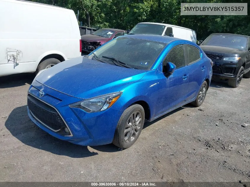 3MYDLBYV8KY515357 2019 Toyota Yaris Le