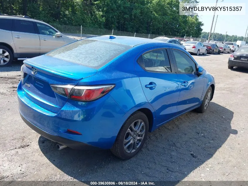 3MYDLBYV8KY515357 2019 Toyota Yaris Le