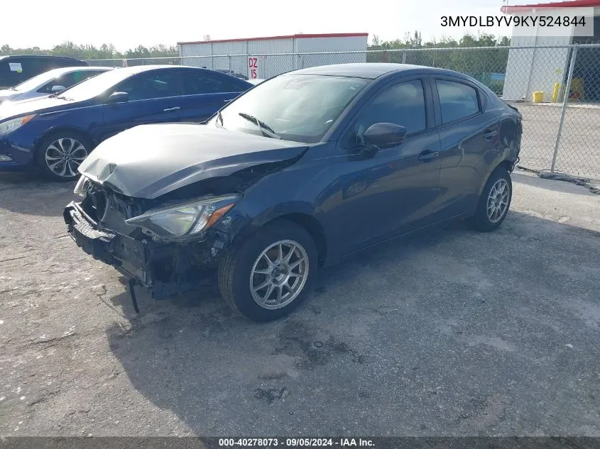 2019 Toyota Yaris L/Le/Xle VIN: 3MYDLBYV9KY524844 Lot: 40278073