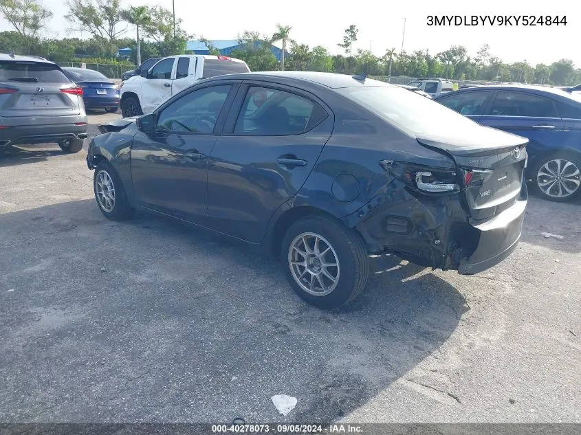 3MYDLBYV9KY524844 2019 Toyota Yaris L/Le/Xle