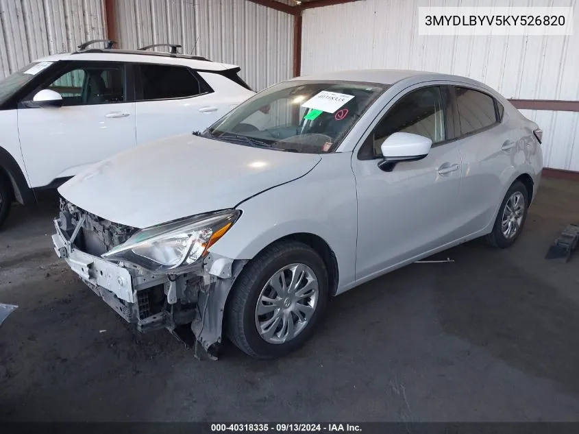 2019 Toyota Yaris L/Le/Xle VIN: 3MYDLBYV5KY526820 Lot: 40318335