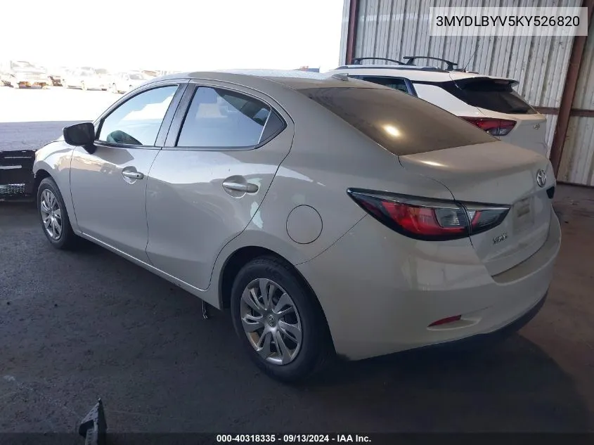 2019 Toyota Yaris L/Le/Xle VIN: 3MYDLBYV5KY526820 Lot: 40318335