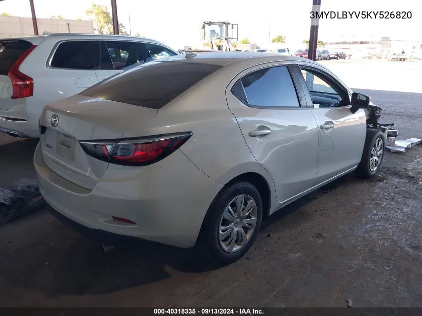 3MYDLBYV5KY526820 2019 Toyota Yaris L/Le/Xle