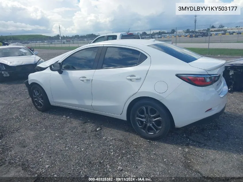 3MYDLBYV1KY503177 2019 Toyota Yaris Le