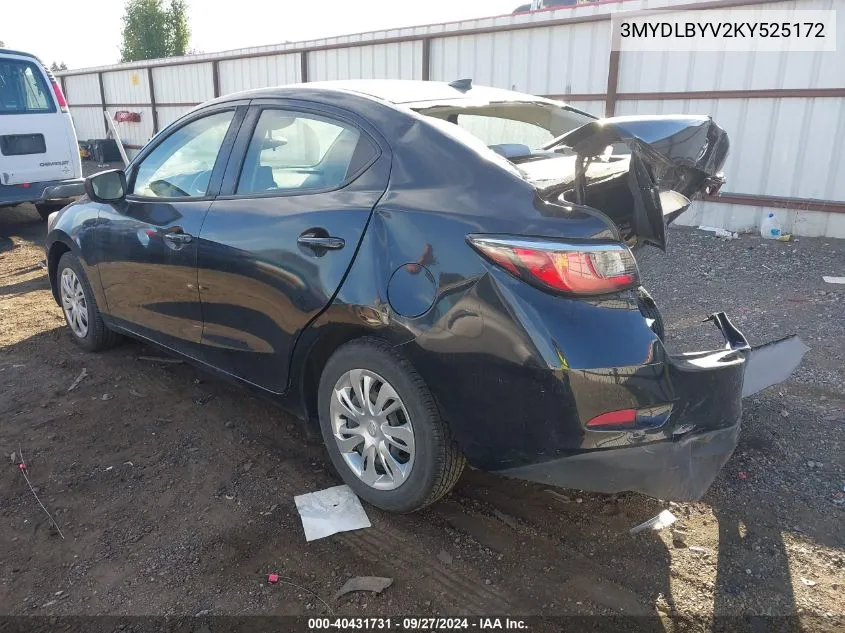 3MYDLBYV2KY525172 2019 Toyota Yaris L