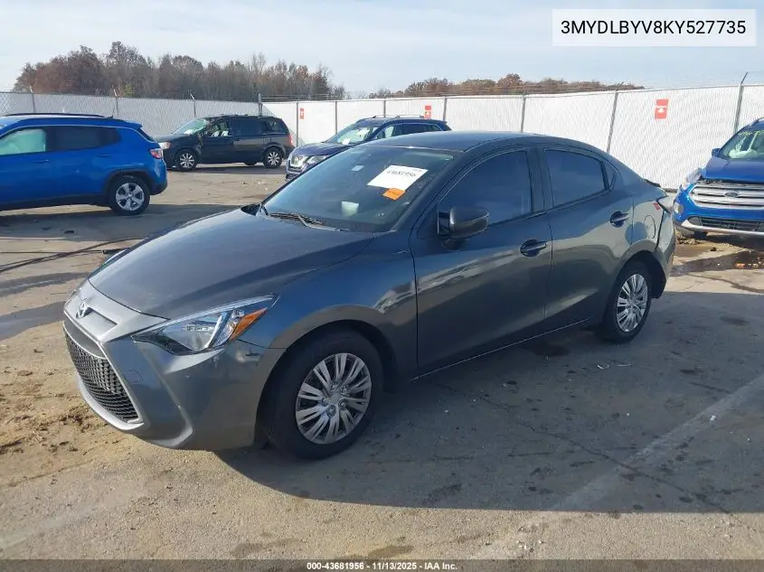 3MYDLBYV8KY527735 2019 Toyota Yaris L