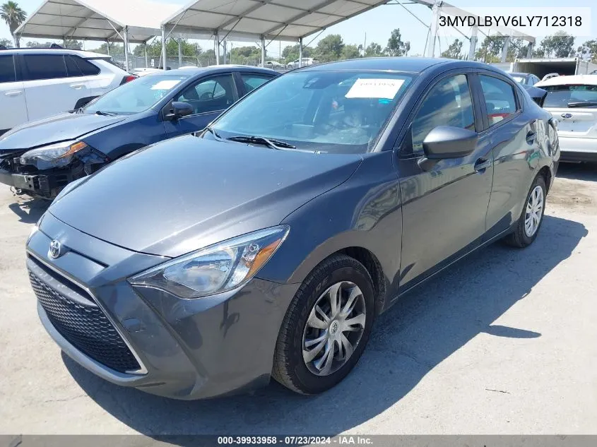 2020 Toyota Yaris L VIN: 3MYDLBYV6LY712318 Lot: 39933958