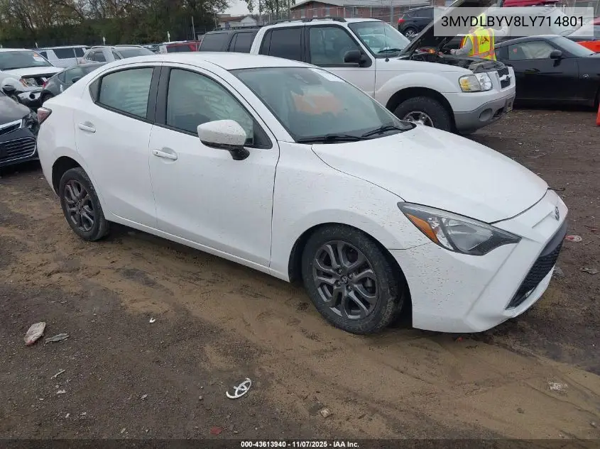 3MYDLBYV8LY714801 2020 Toyota Yaris Le