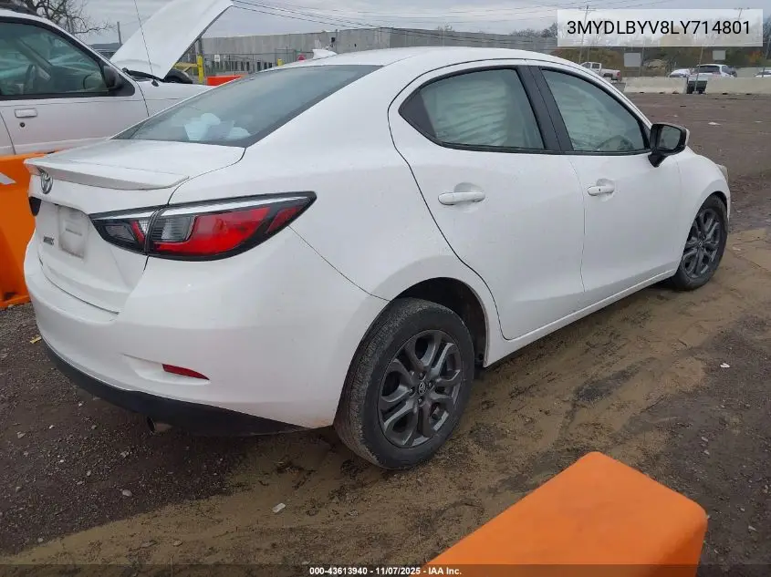 3MYDLBYV8LY714801 2020 Toyota Yaris Le