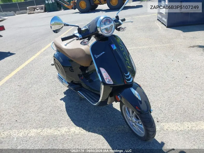 2023 Vespa Primavera/Sprint 50 VIN: ZAPCA06B3P5107249 Lot: 12625174