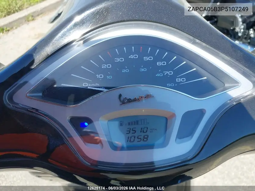 2023 Vespa Primavera/Sprint 50 VIN: ZAPCA06B3P5107249 Lot: 12625174